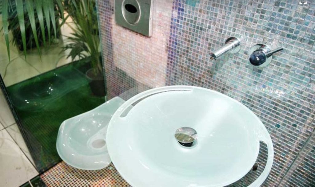 SICIS Waterglass mozaik a fürdőszobában